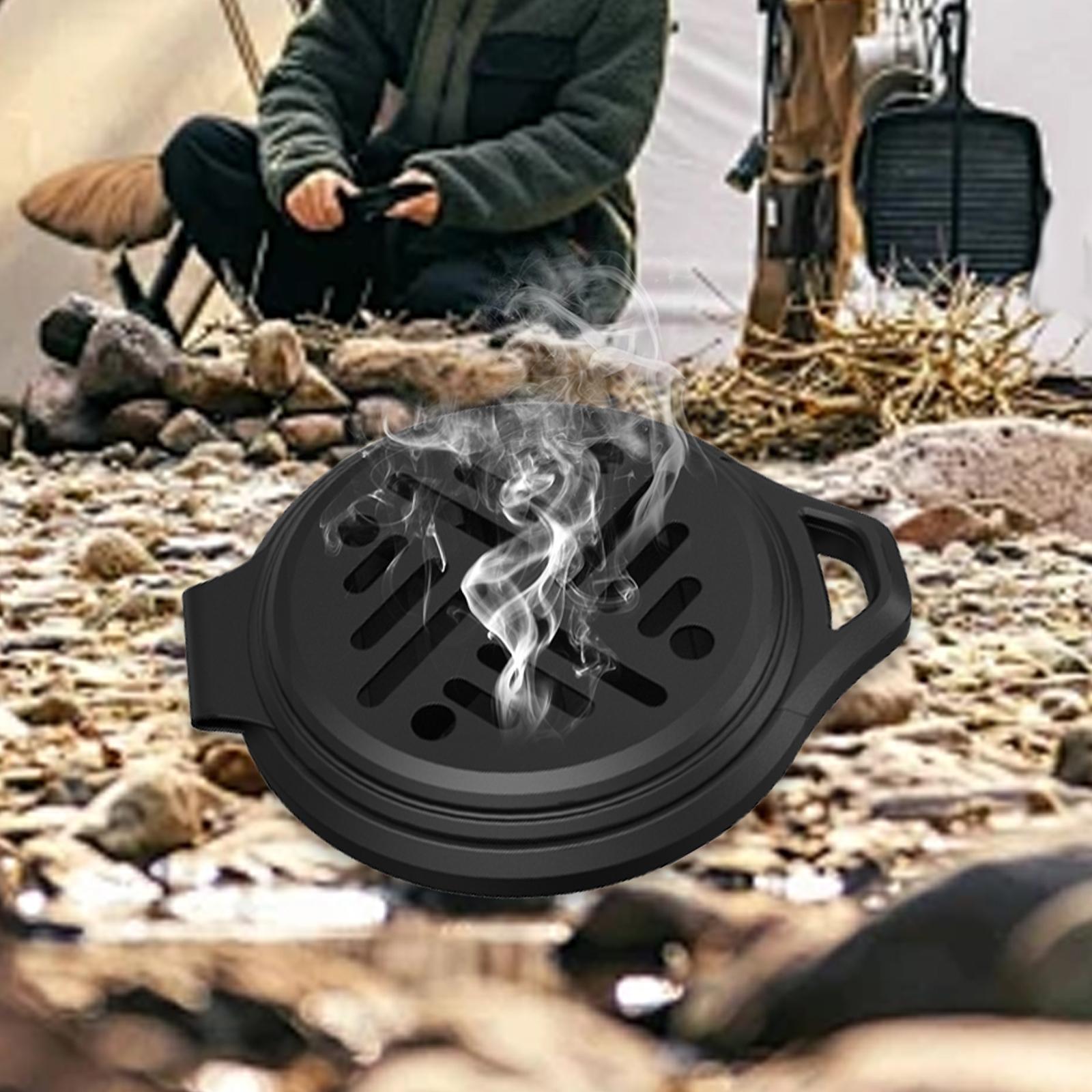 Portable Mosquito Coil Holder Burner for Hiking Party Outdoor Indoor black