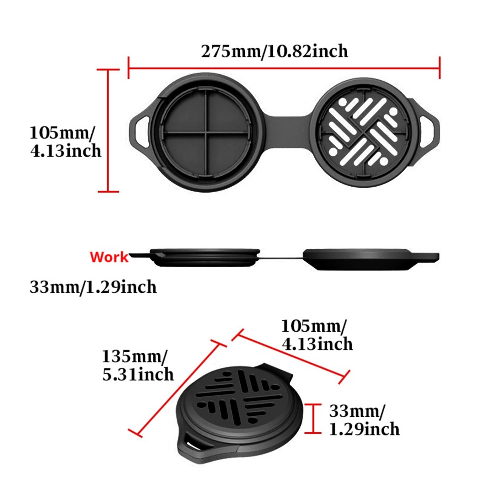 Portable Mosquito Coil Holder Burner for Hiking Party Outdoor Indoor black