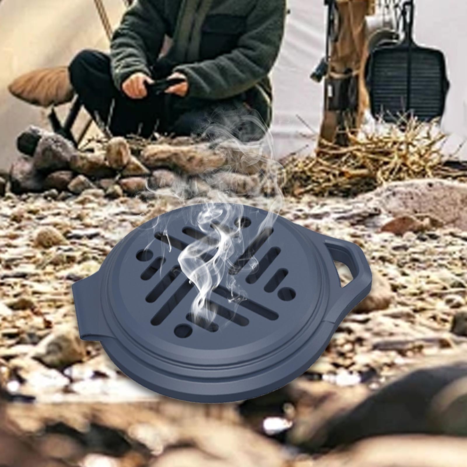 Portable Mosquito Coil Holder Burner for Hiking Party Outdoor Indoor dark blue