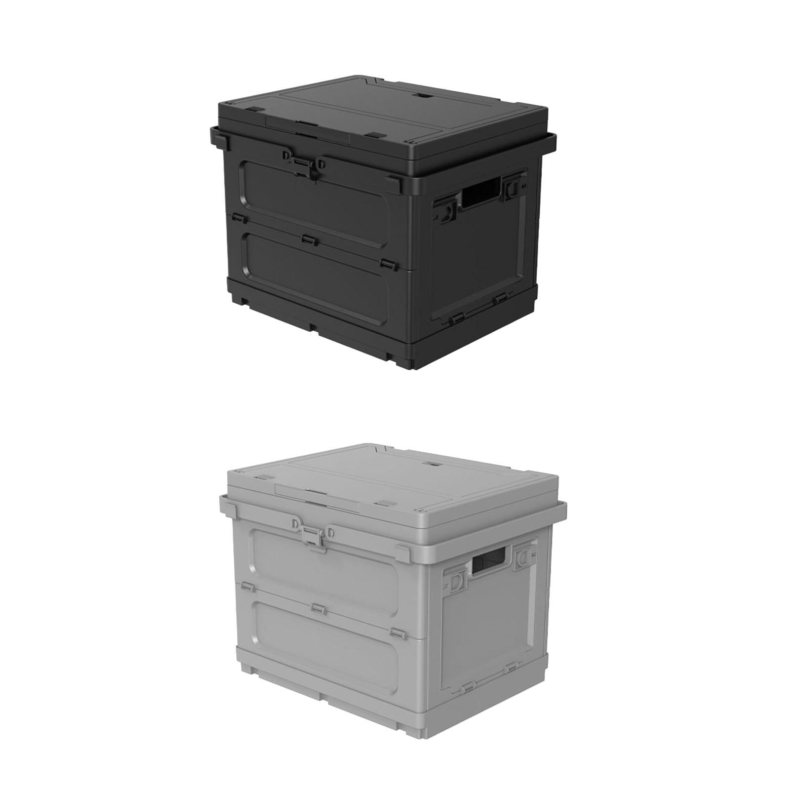 Outdoor Camping Box Versatile Picnic Basket for Traveling Home Garage Hiking Black