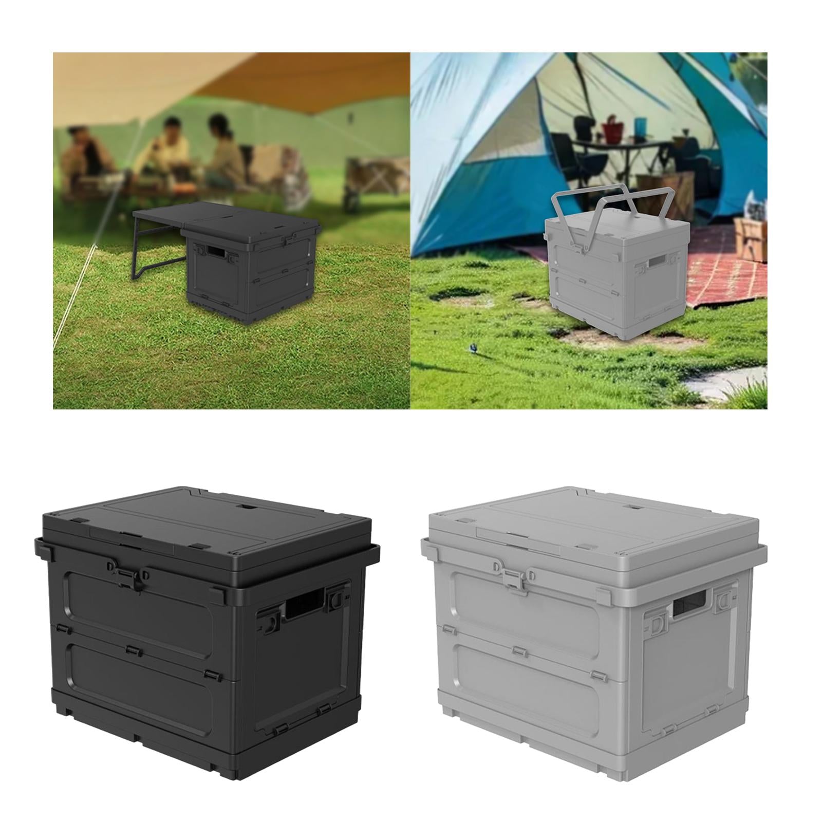 Outdoor Camping Box Versatile Picnic Basket for Traveling Home Garage Hiking Black