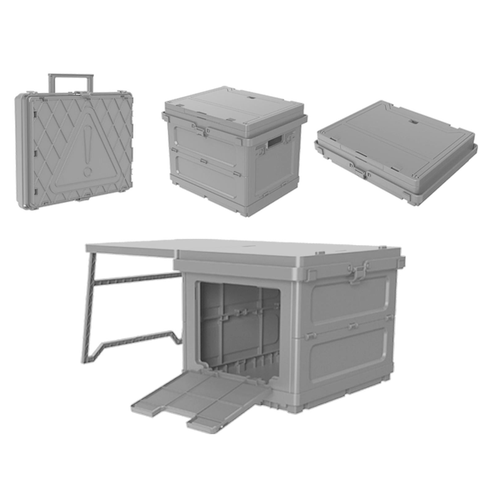 Outdoor Camping Box Versatile Picnic Basket for Traveling Home Garage Hiking Gray