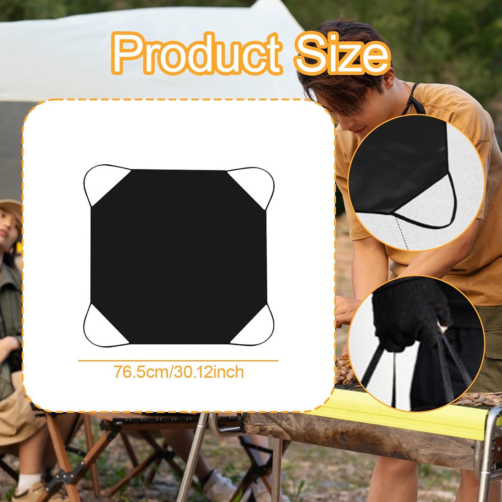 Fire Pit Mat Fireproof Grill Pad Reusable Floor Pad for Grass Picnic Outdoor