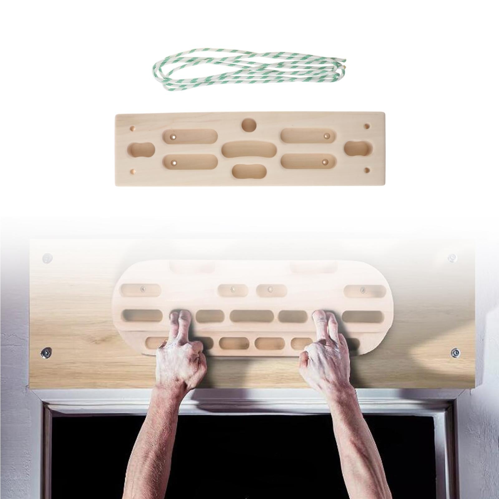 Rock Climbing Hanging Board Pull Ups Home Gym Fitness Hand Grip Strengthener