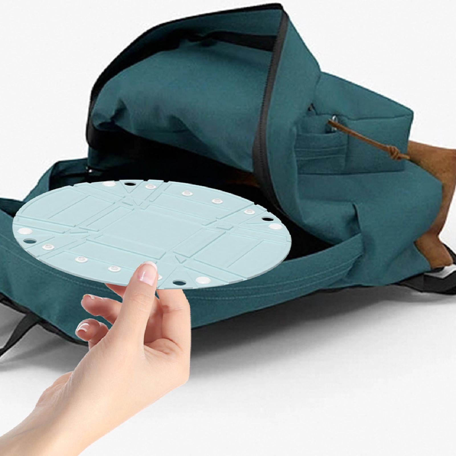 Camping Tableware Folding Plate Bowl Business Trips Outdoor Collapsible Bowl Blue