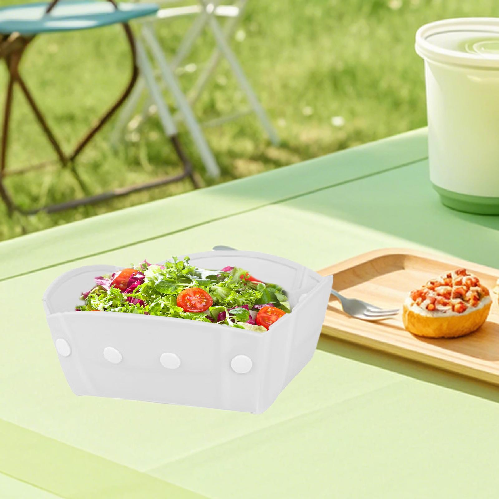 Camping Tableware Folding Plate Bowl Business Trips Outdoor Collapsible Bowl Gray