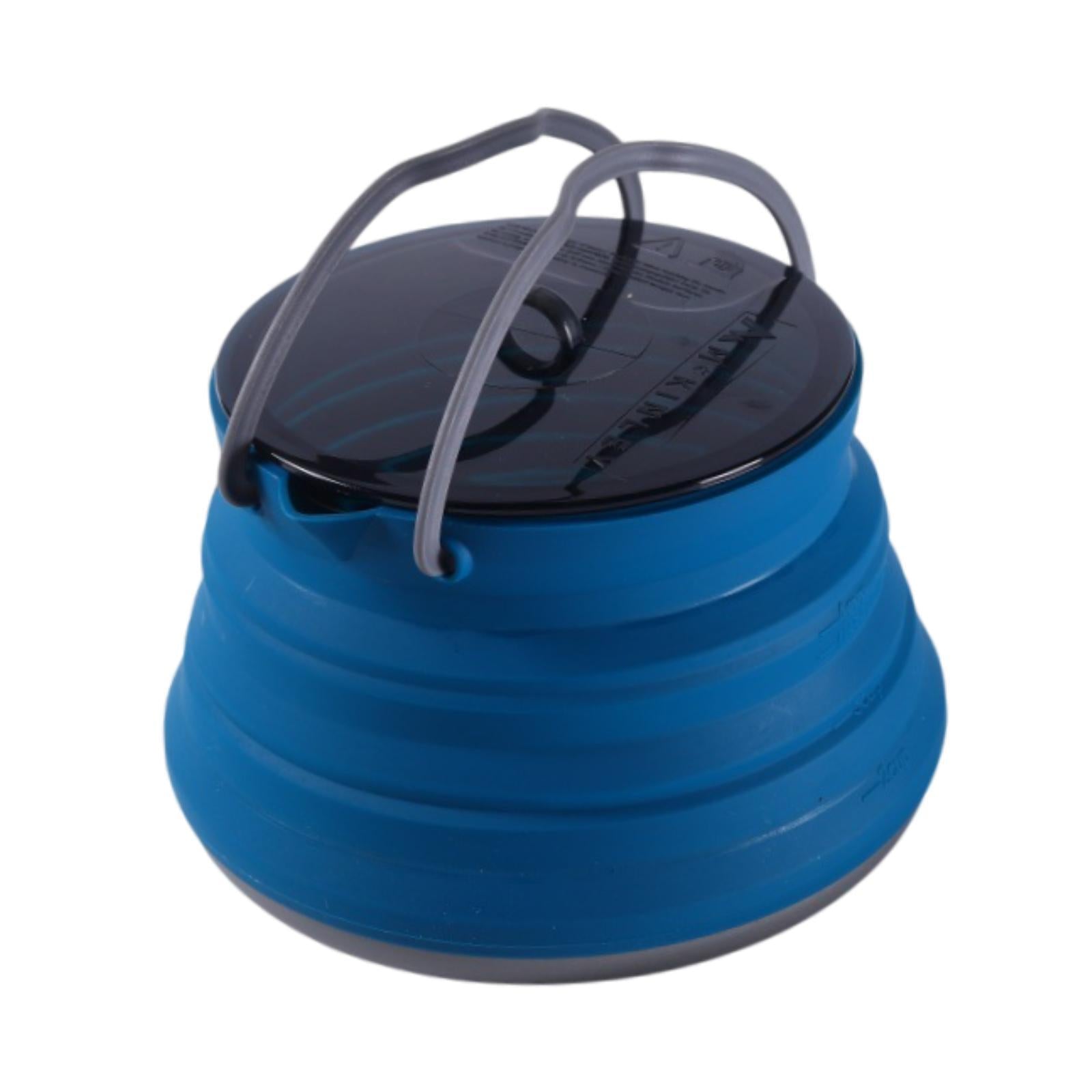 Foldable Camping Kettle 1.5L Multiuse for Backpacking Outdoors Boiling Water Blue