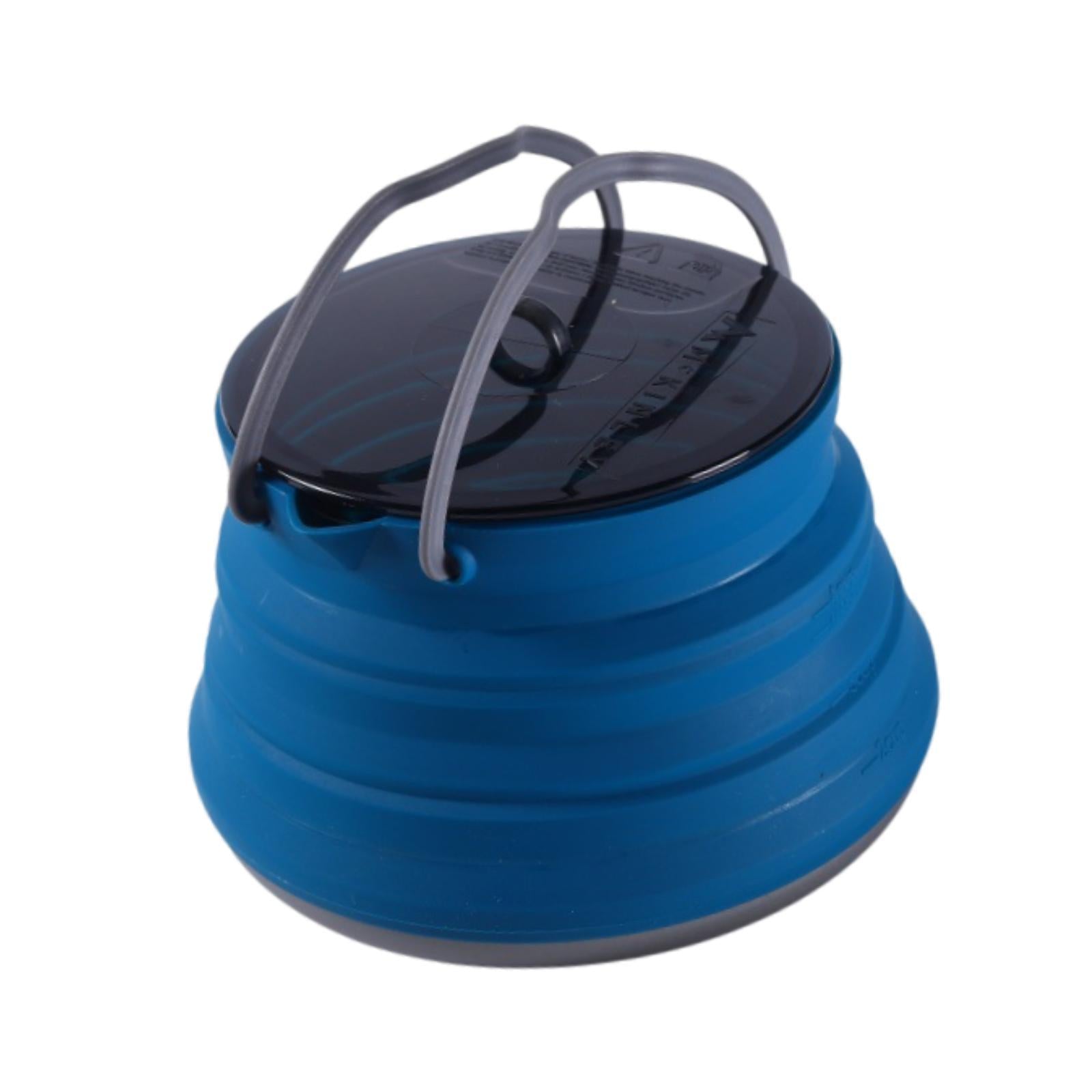 Foldable Camping Kettle 1.5L Multiuse for Backpacking Outdoors Boiling Water Blue