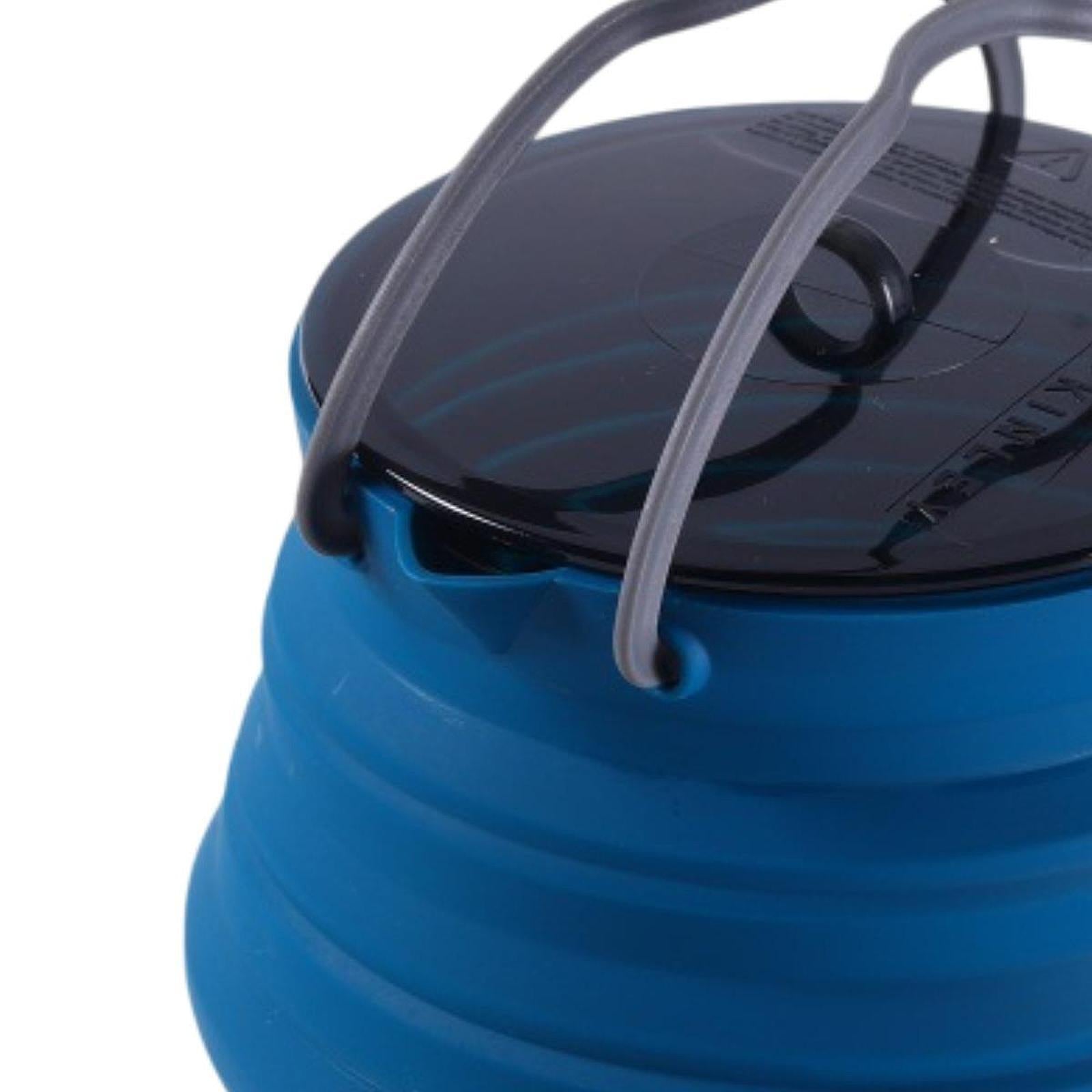 Foldable Camping Kettle 1.5L Multiuse for Backpacking Outdoors Boiling Water Blue