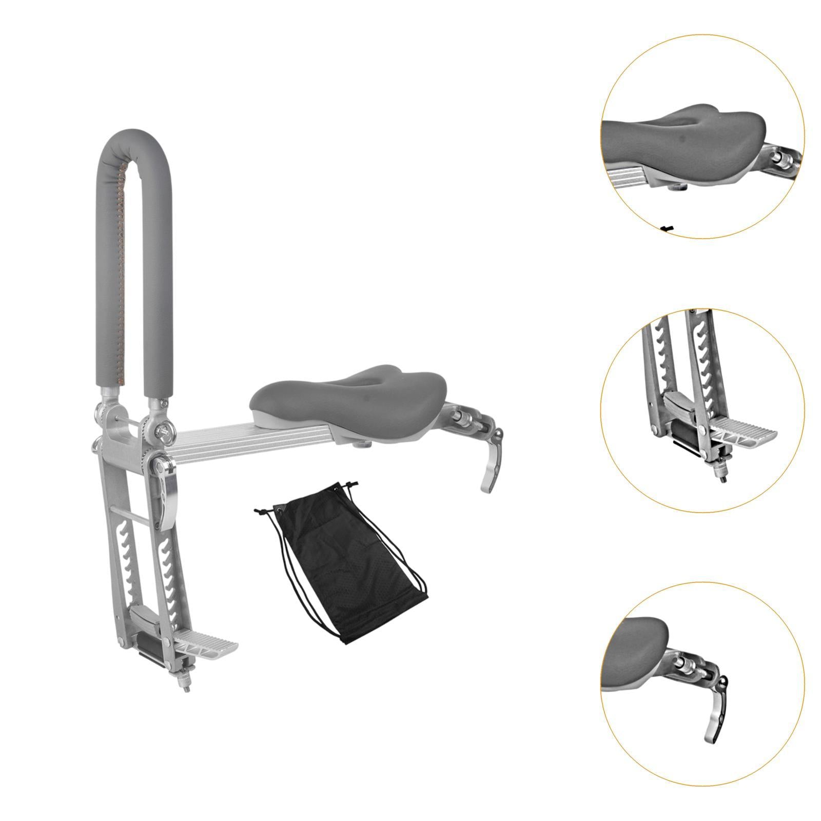 Kids Bike Seat Front Mount Easy Installation Aluminum Alloy for Folding Bike