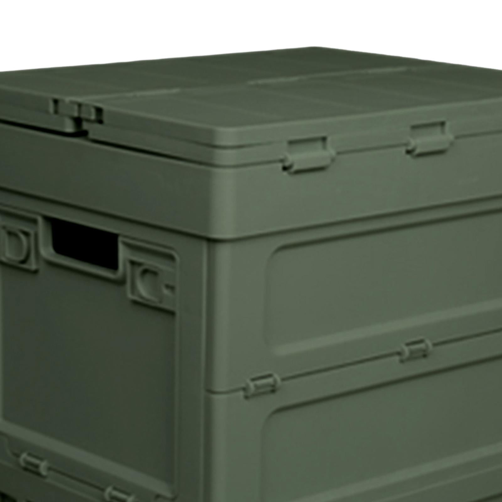 Collapsible Car Trunk Organizer Camping Table Groceries Foldable Storage Box Green