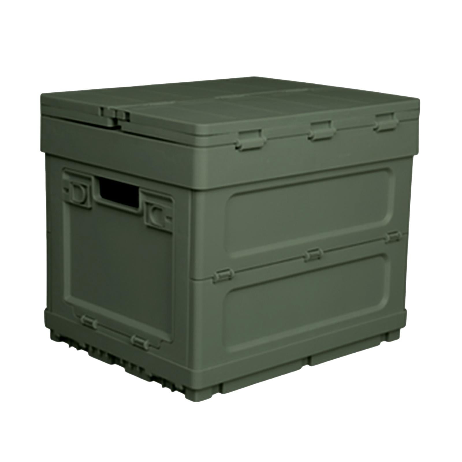 Collapsible Car Trunk Organizer Camping Table Groceries Foldable Storage Box Green