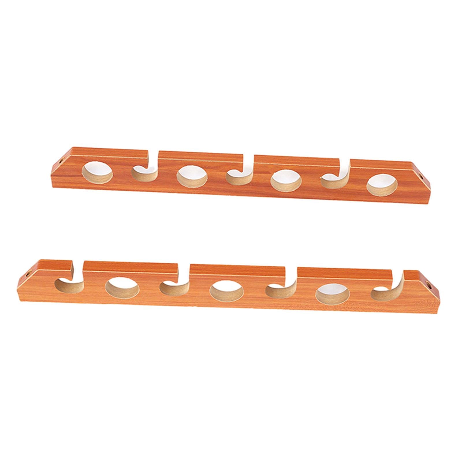 2x Fishing Rod Holder Easy Installation Wood Gifts Accessories Display Stand