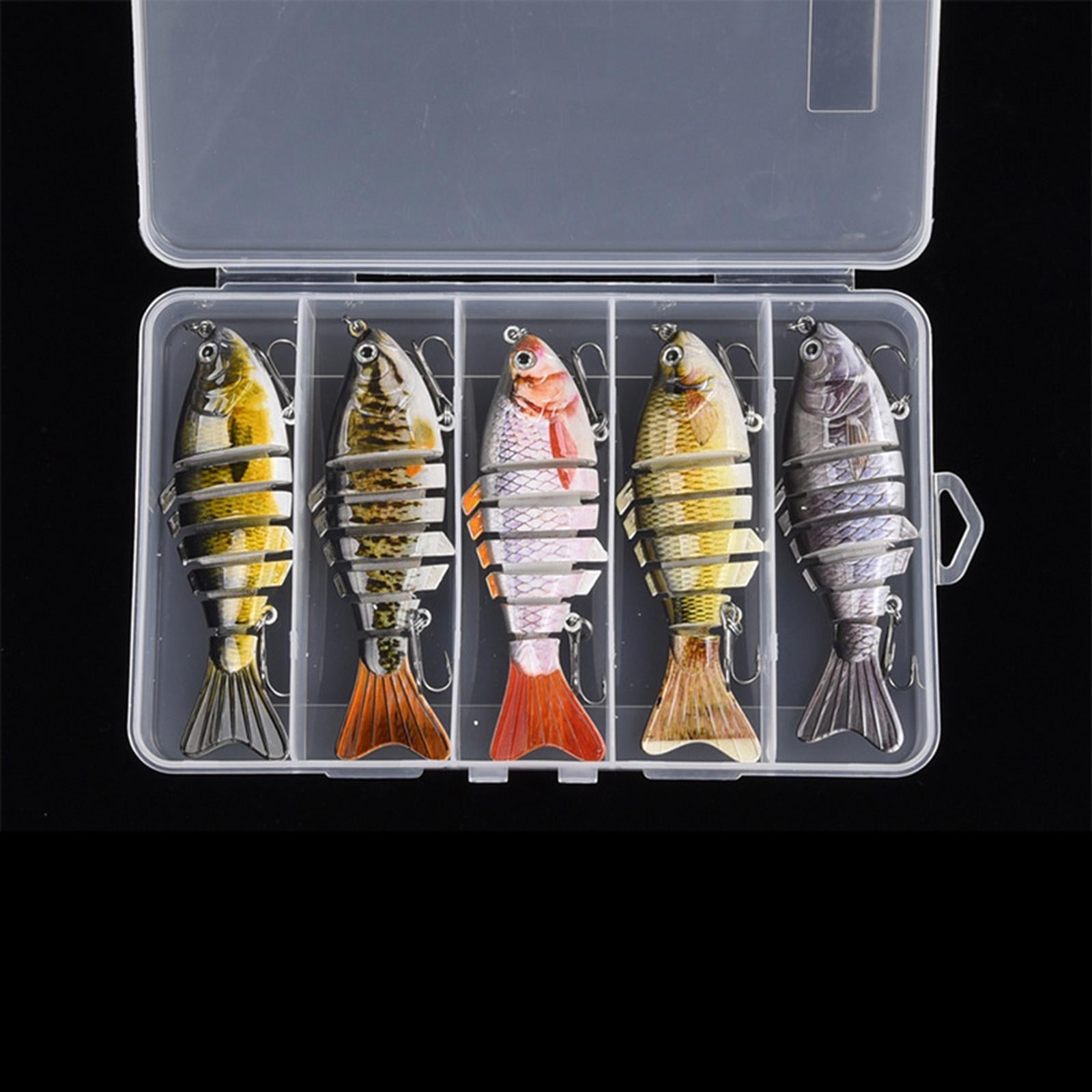5Pcs Fishing Lures Gifts for Family Beginners Saltwater Freshwater Swimbaits