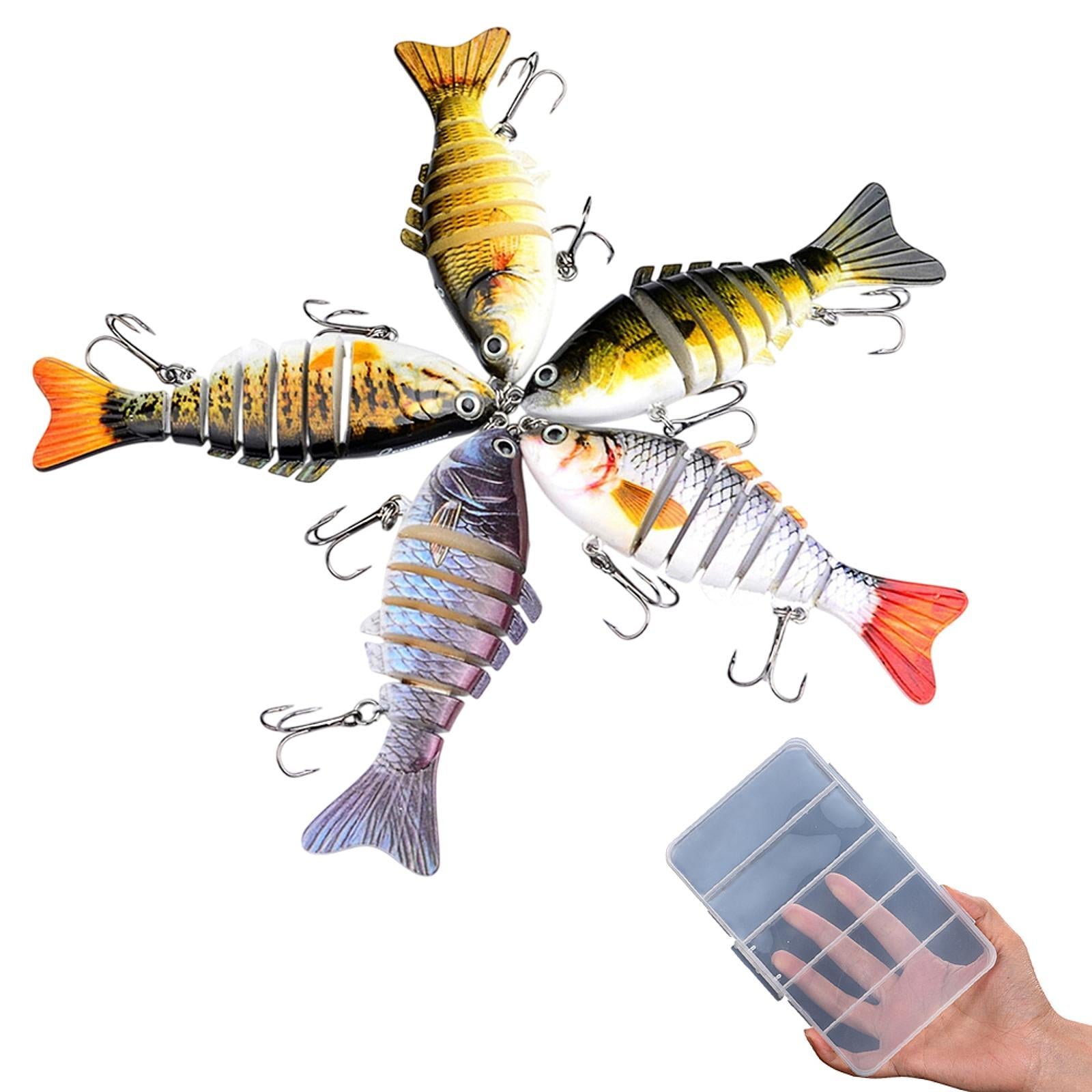 5Pcs Fishing Lures Gifts for Family Beginners Saltwater Freshwater Swimbaits