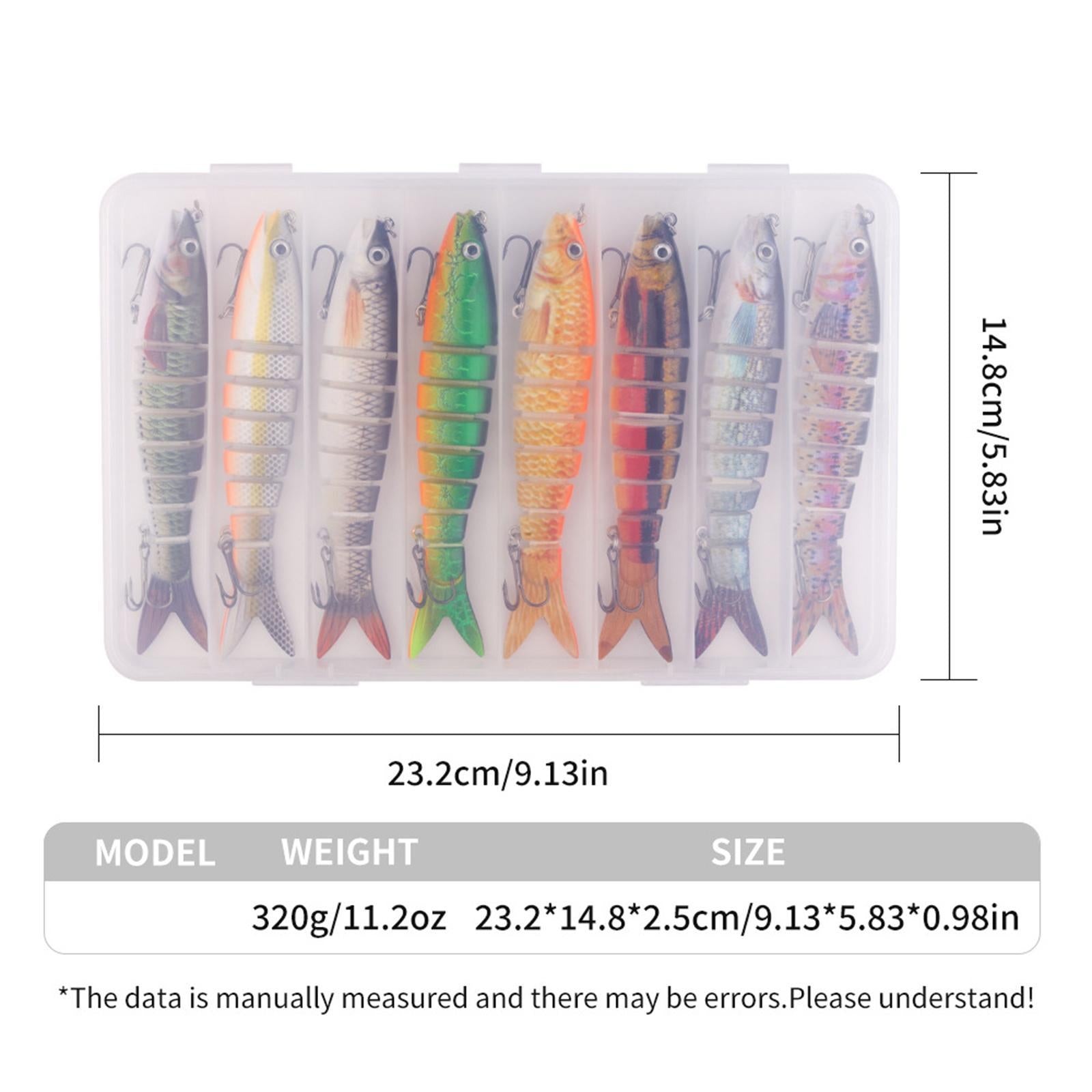 Fishing Lures Men Family Gift Multi Jointed Swimbaits for Pike Catfish Trout 8pcs
