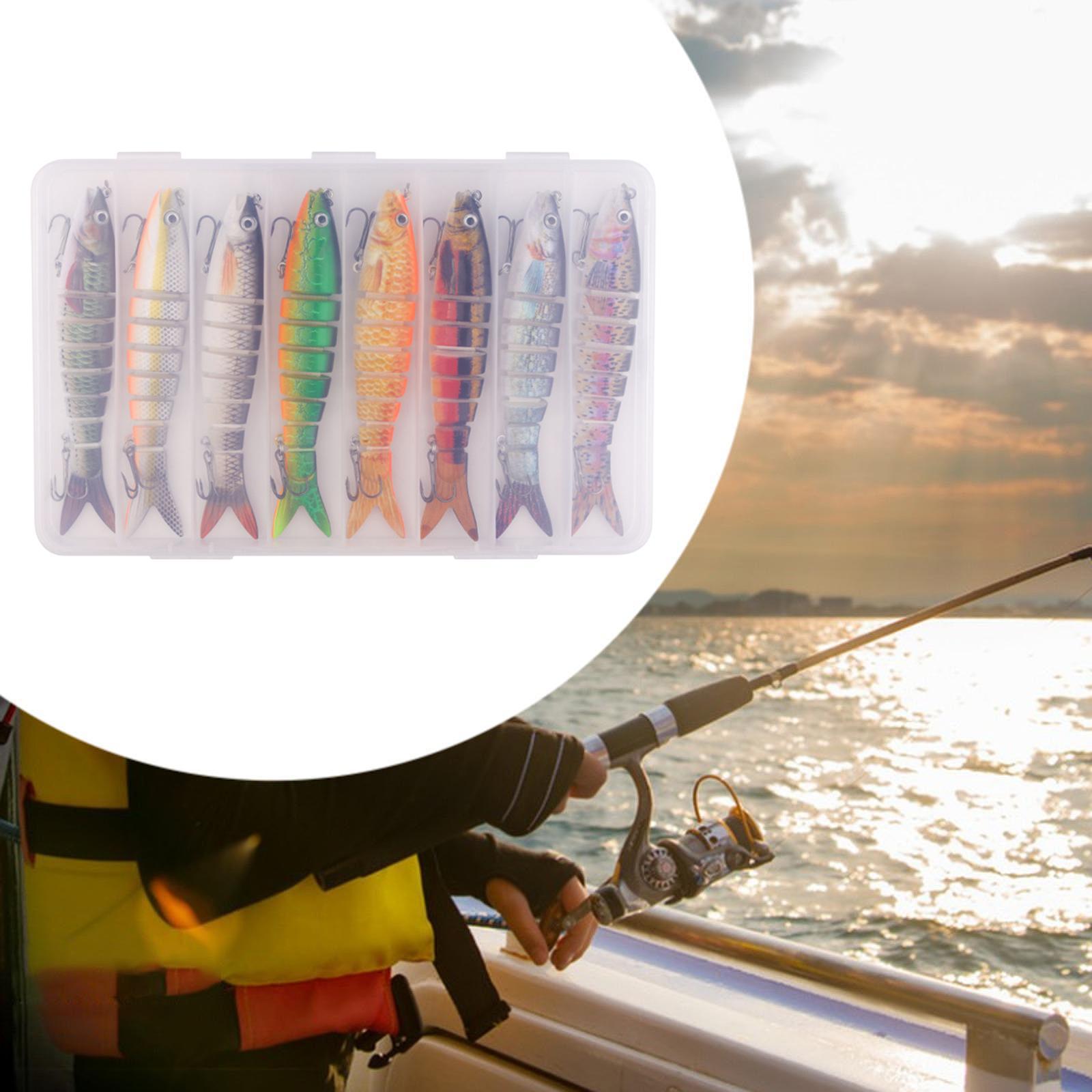 Fishing Lures Men Family Gift Multi Jointed Swimbaits for Pike Catfish Trout 8pcs