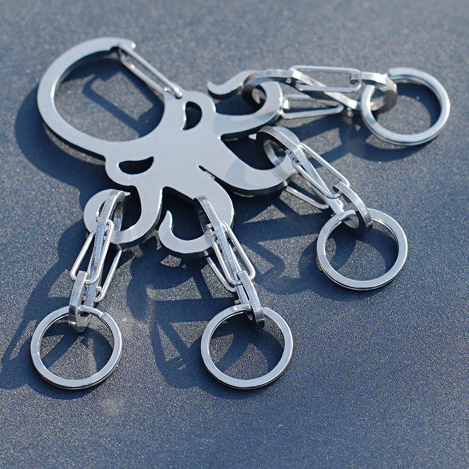 Carabiner Keychain Clip Set Sturdy for More Keys Portable Keychain Organizer