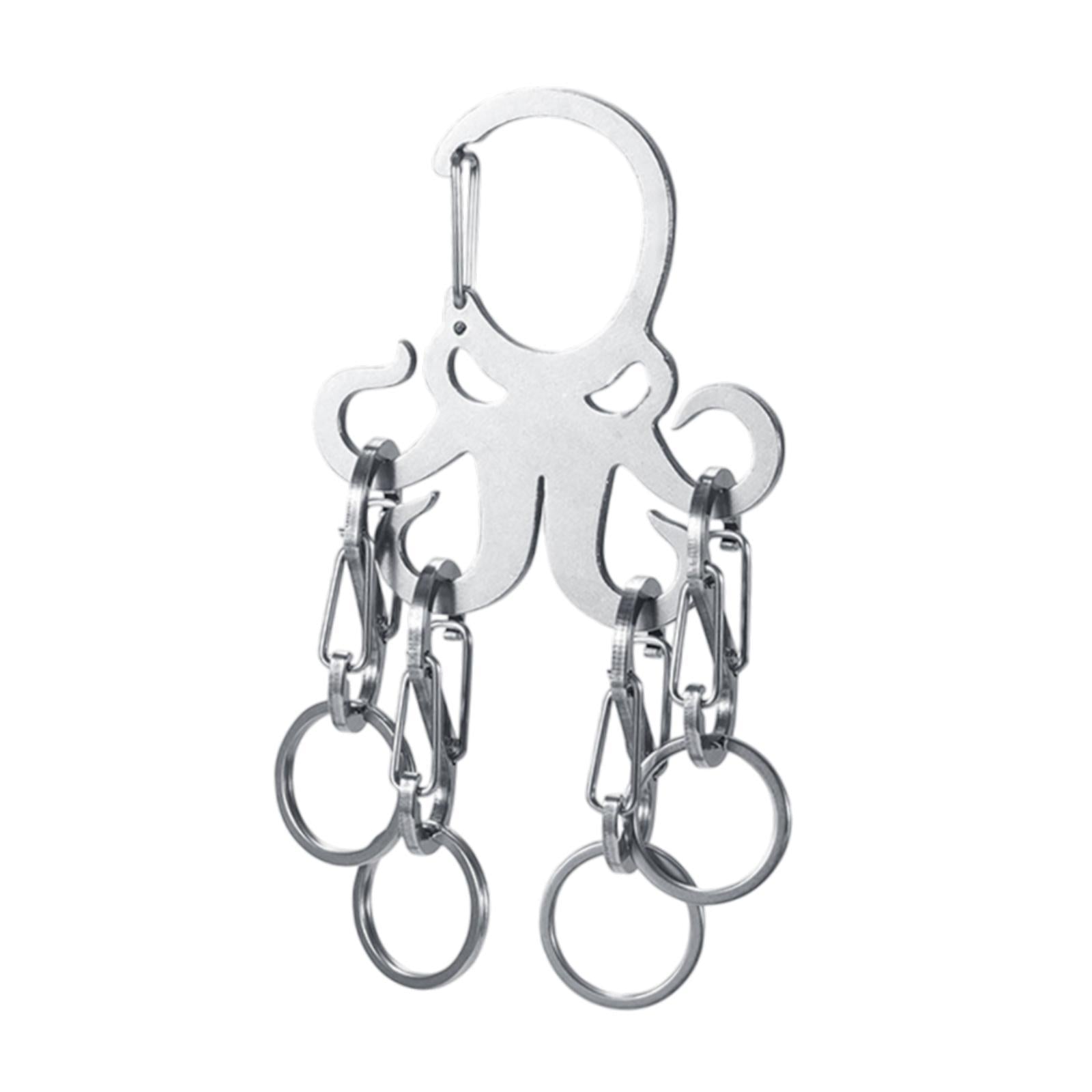 Carabiner Keychain Clip Set Sturdy for More Keys Portable Keychain Organizer
