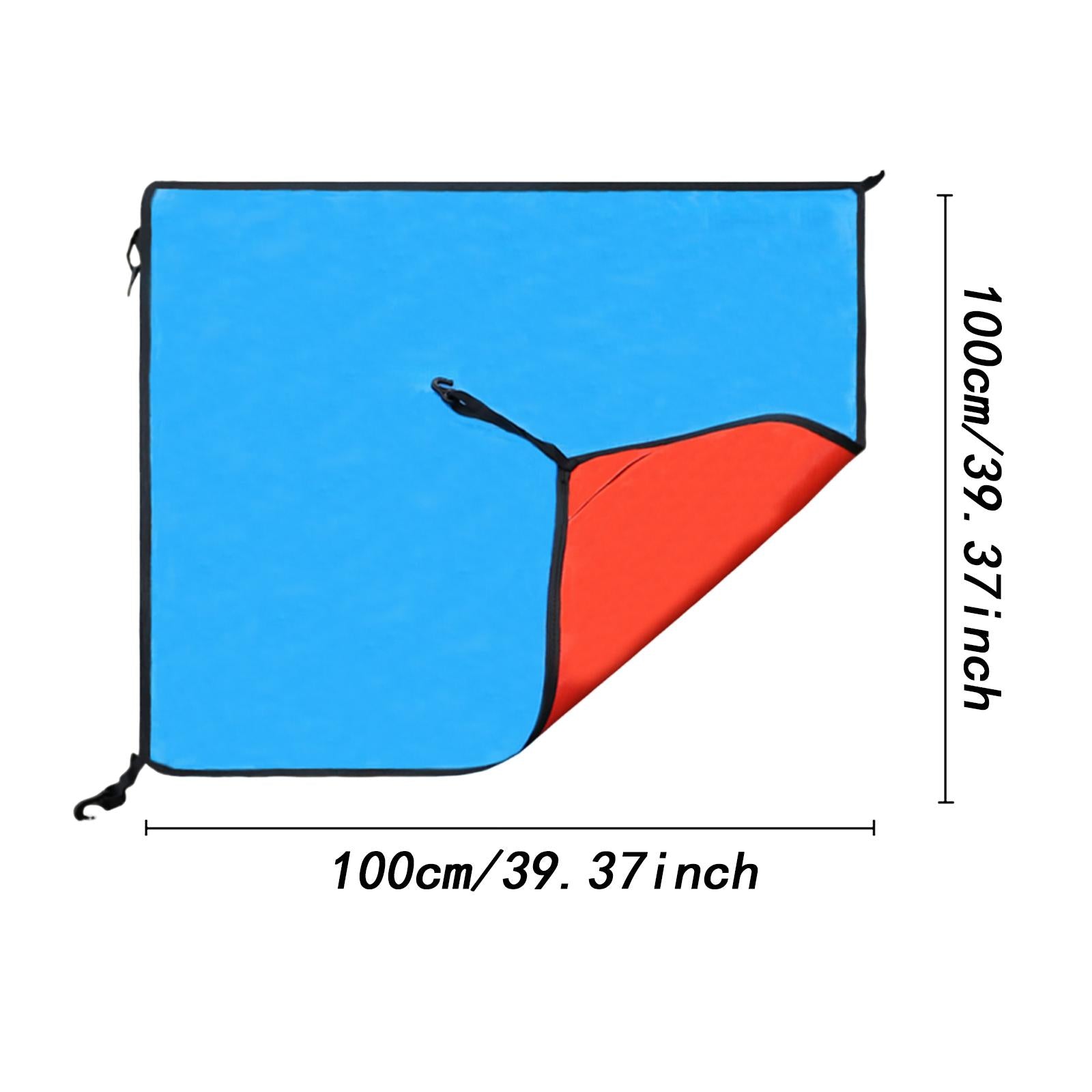 Tent Top Cloth Rain Protection Multifunctional Tarp for Hiking Patio Outdoor Blue Orange