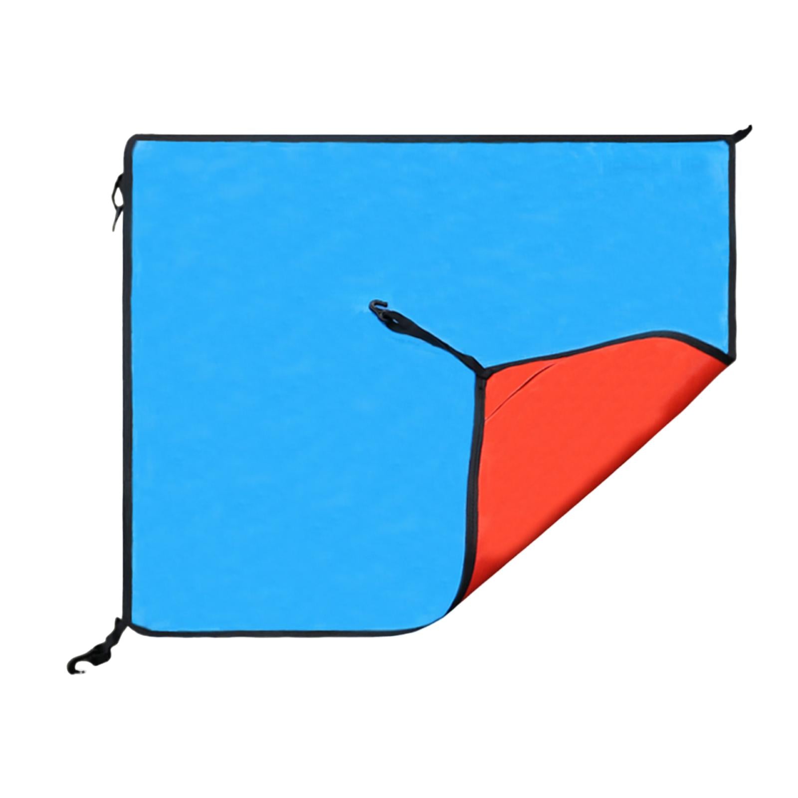 Tent Top Cloth Rain Protection Multifunctional Tarp for Hiking Patio Outdoor Blue Orange
