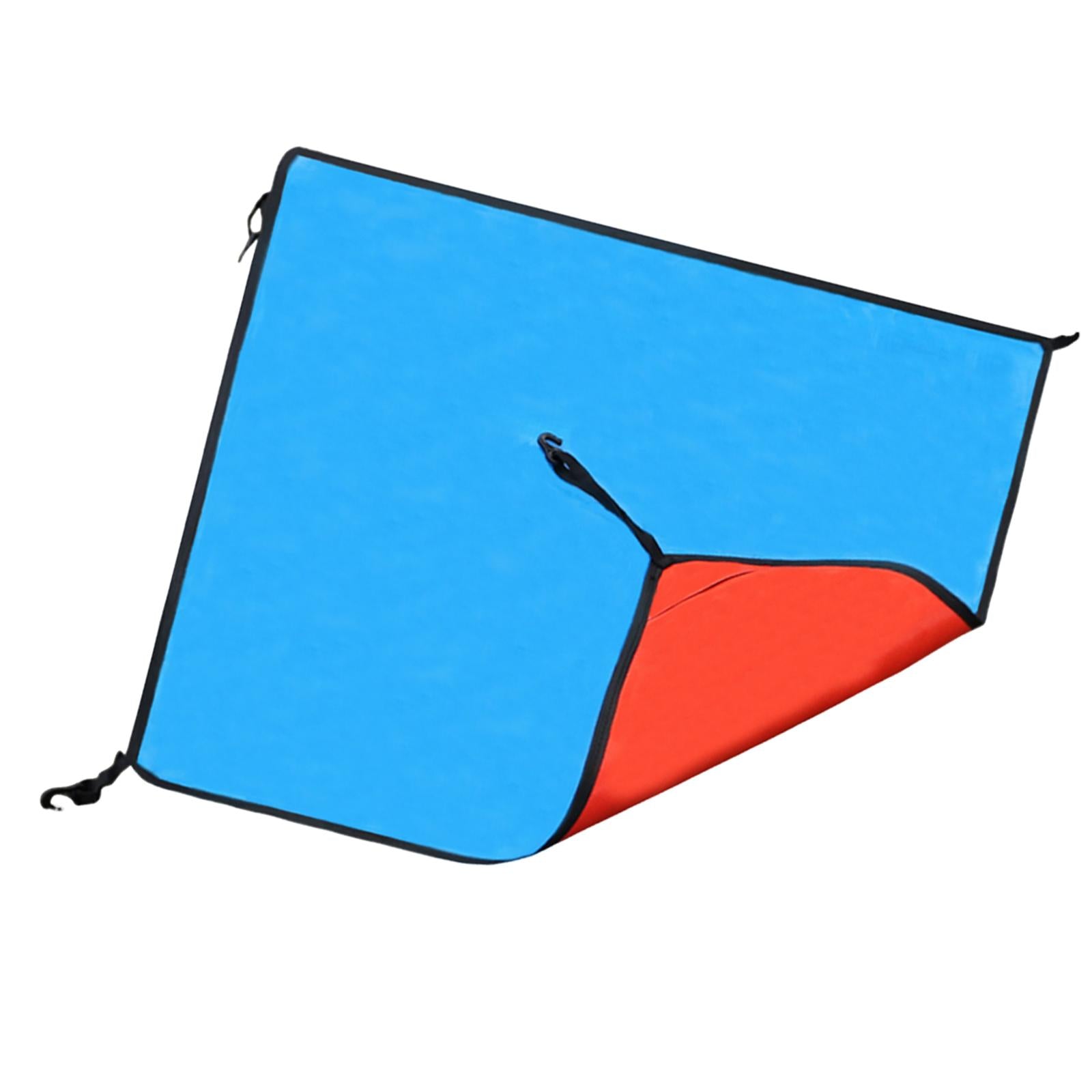 Tent Top Cloth Rain Protection Multifunctional Tarp for Hiking Patio Outdoor Blue Orange