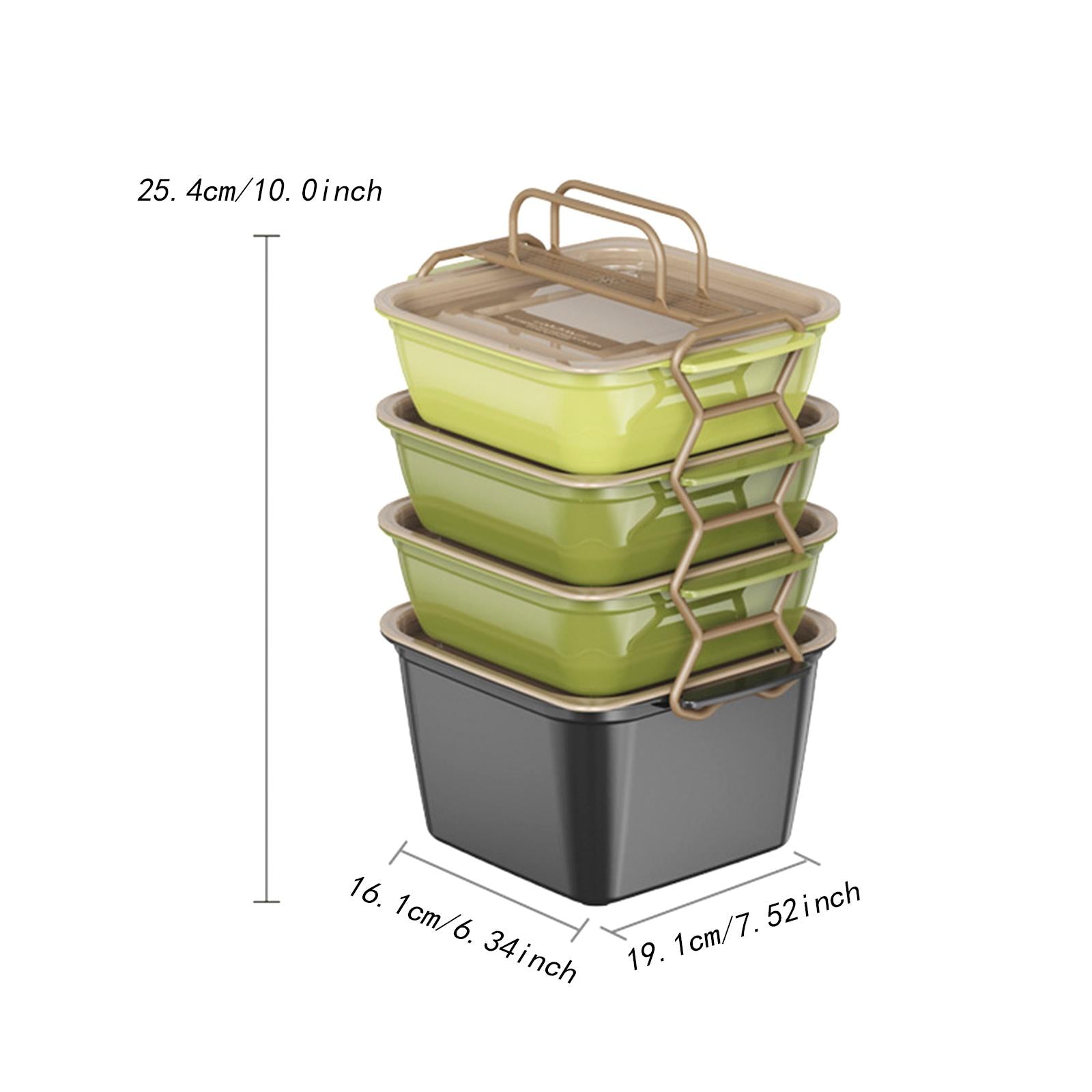 Lunch Box Adults Stackable Food Container for Travel Fruit Vegetables Picnic