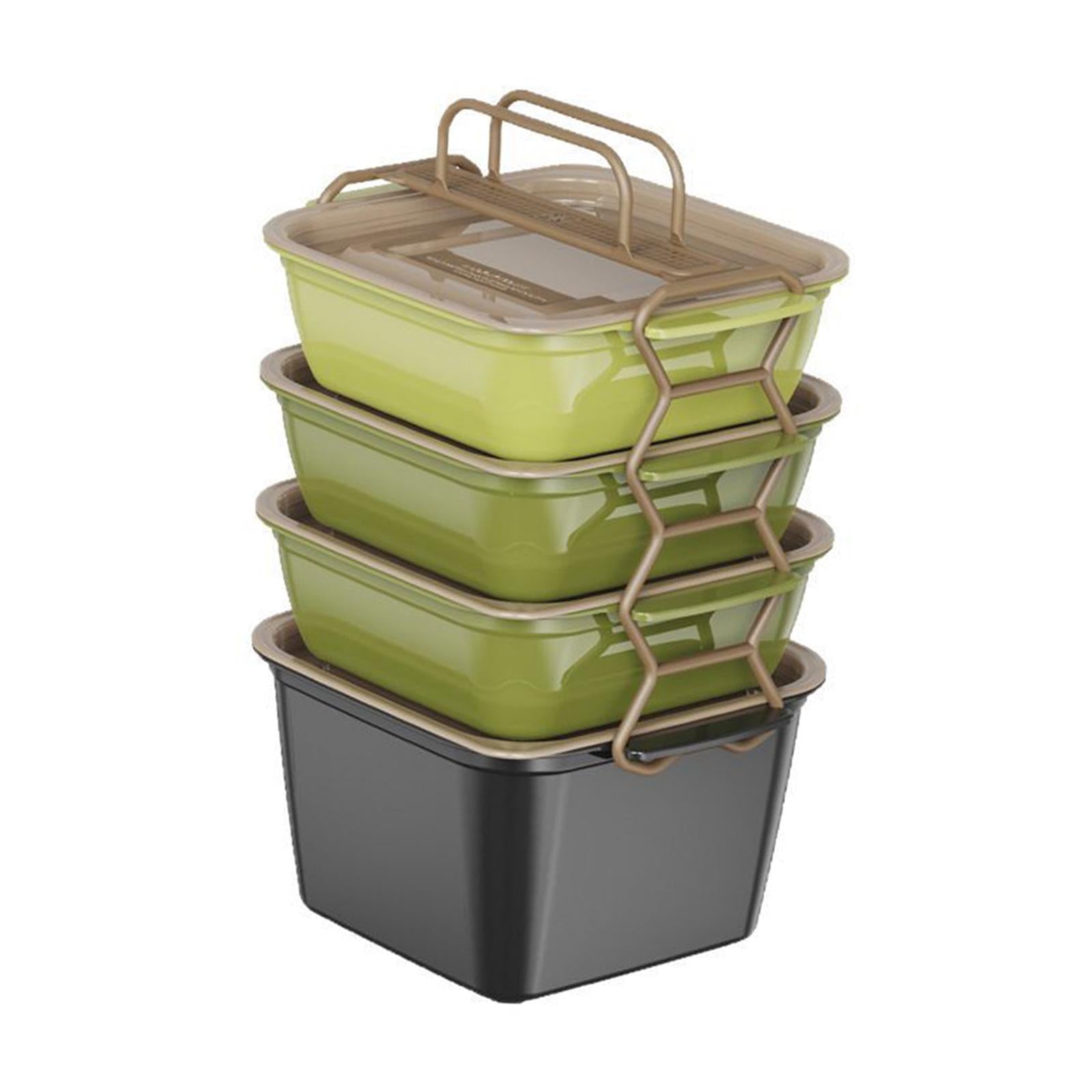 Lunch Box Adults Stackable Food Container for Travel Fruit Vegetables Picnic