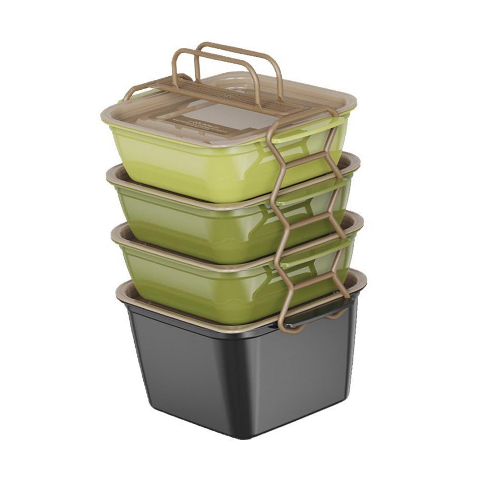 Lunch Box Adults Stackable Food Container for Travel Fruit Vegetables Picnic