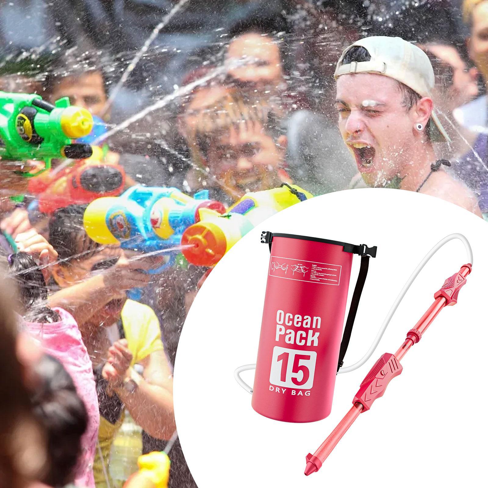 Backpack Water Soaker Toy Hot Weather Large Capacity for Children Boys Girls Pink