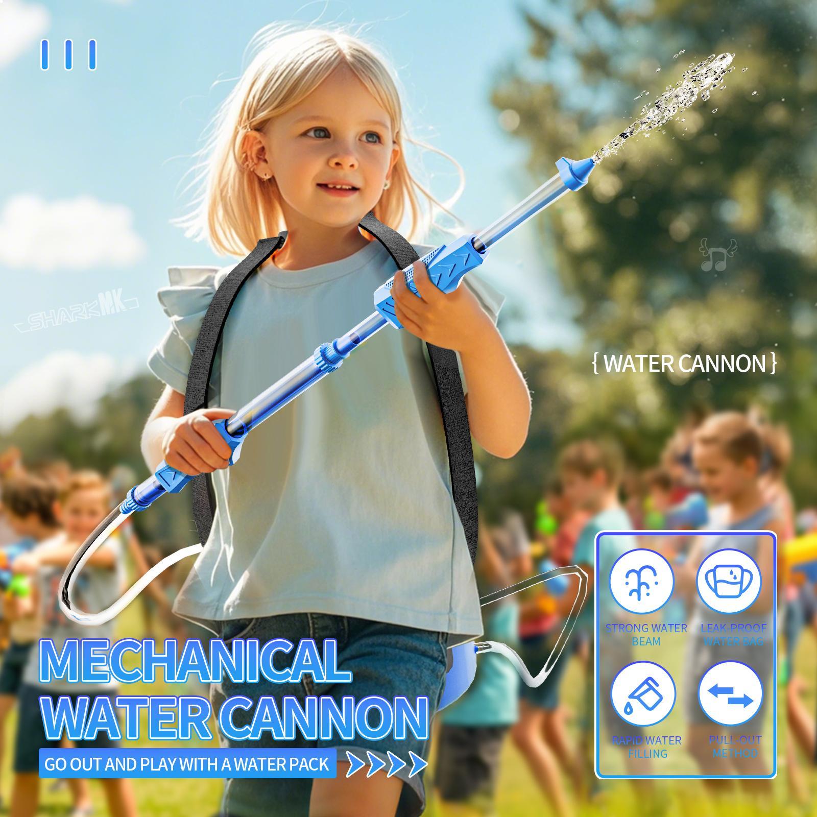 Backpack Water Soaker Toy Hot Weather Large Capacity for Children Boys Girls Blue