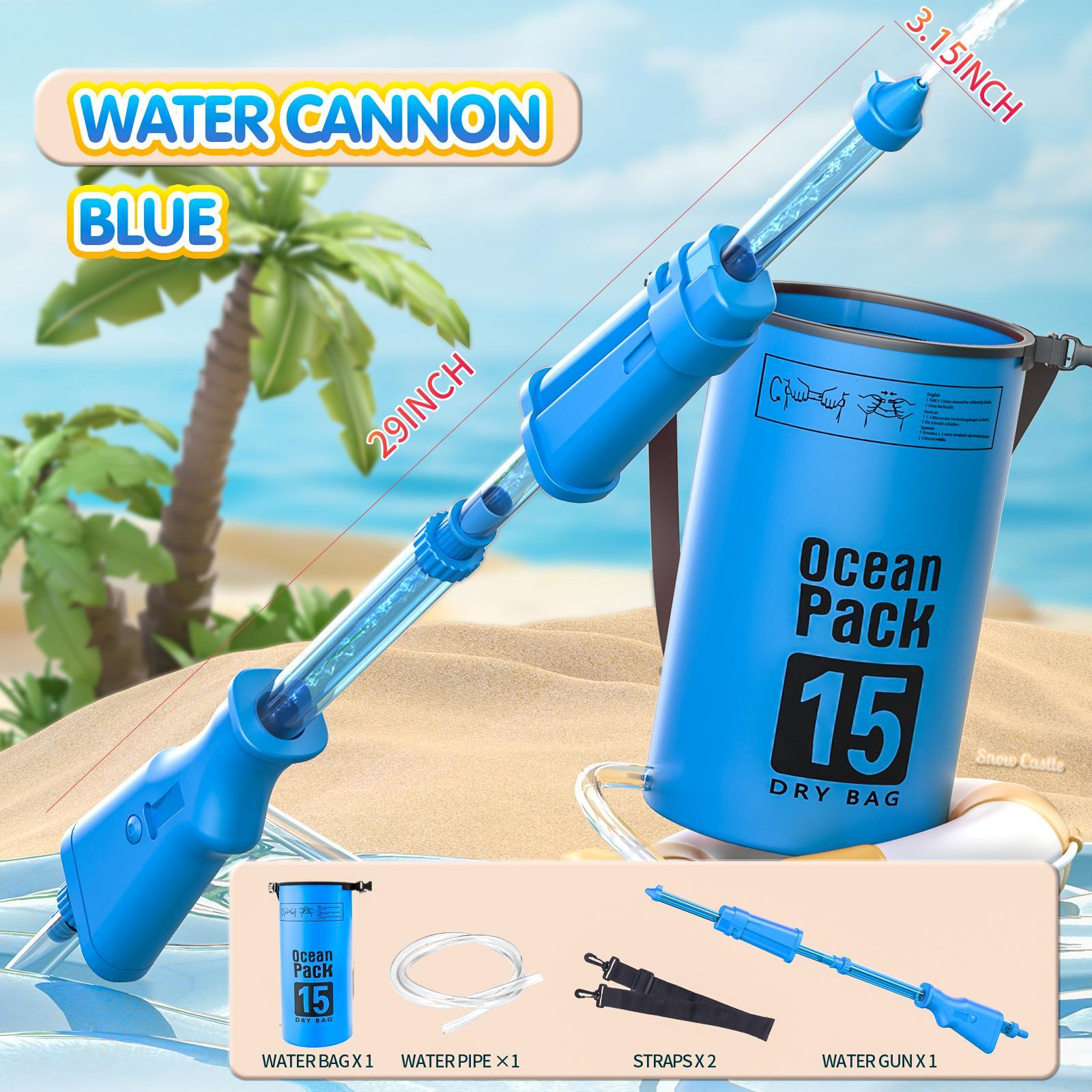 Backpack Water Soaker Toy Summer Large Capacity for Boys Girls Children Kids Blue