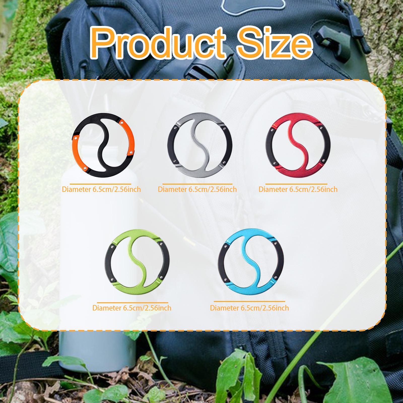 Carabiner Clip Keyring Fishing Lock Buckle Hook for Hammock Dog Leash Hiking silver
