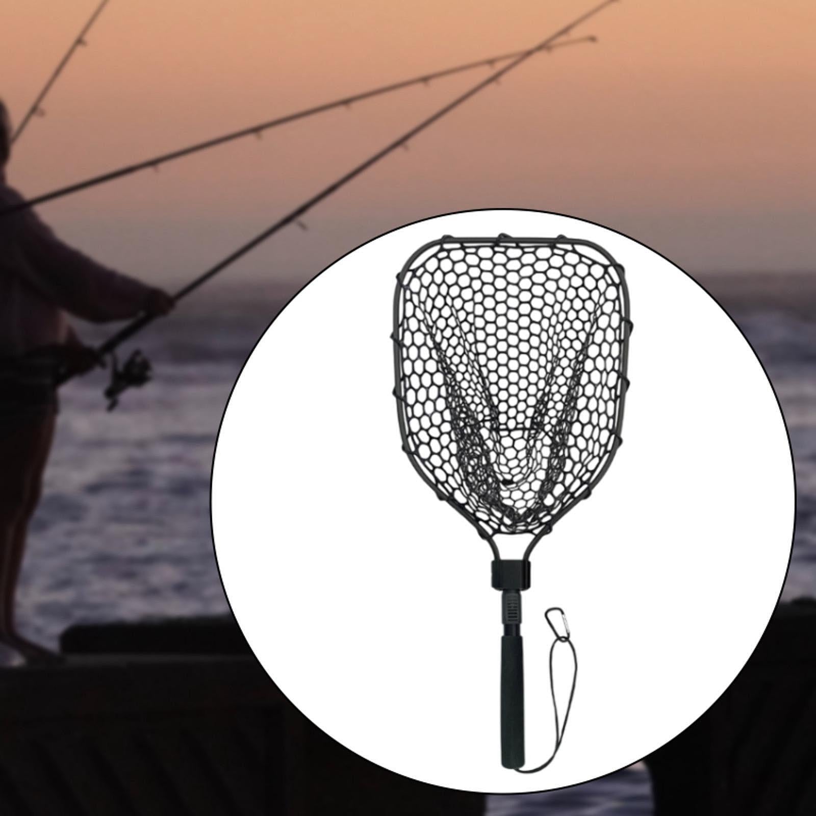 Fishing Net Collapsible Handle Saltwater Freshwater Fish Netting Landing Net
