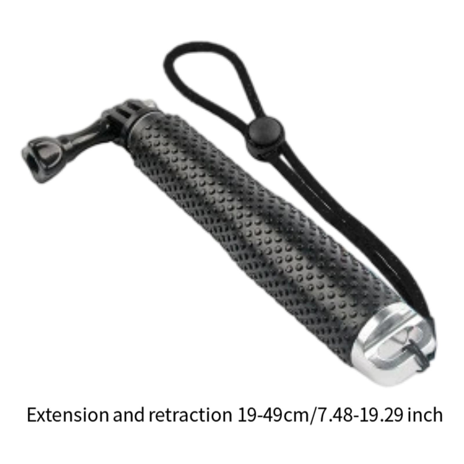 Selfie Stick Handheld Extendable Pole for Adventures Snorkeling Snowboarding Silver