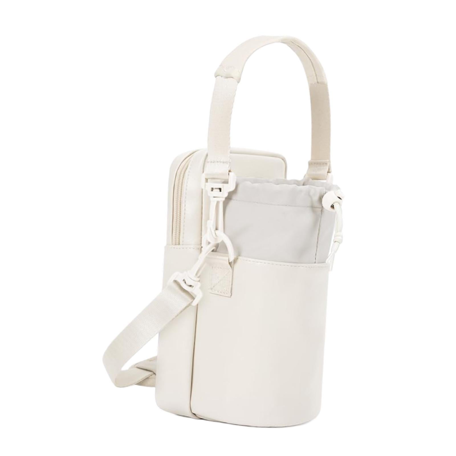 Water Bottle Carrier Bag with Phone Pocket Gift Picnic Bottle Pouch Holder White