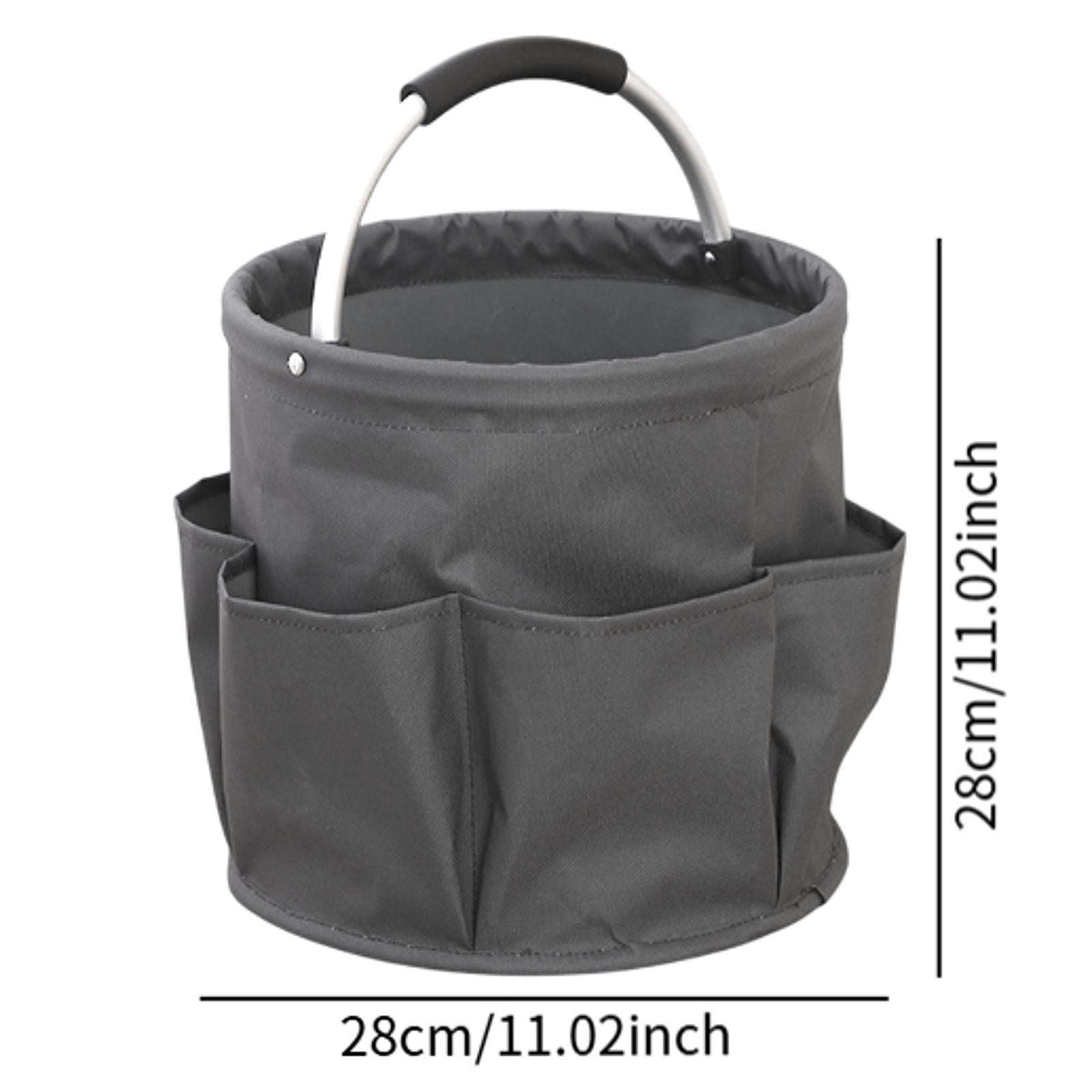 Garden Tool Bag Portable Folding Tool Organizer for Camping Travel Gardening Gray