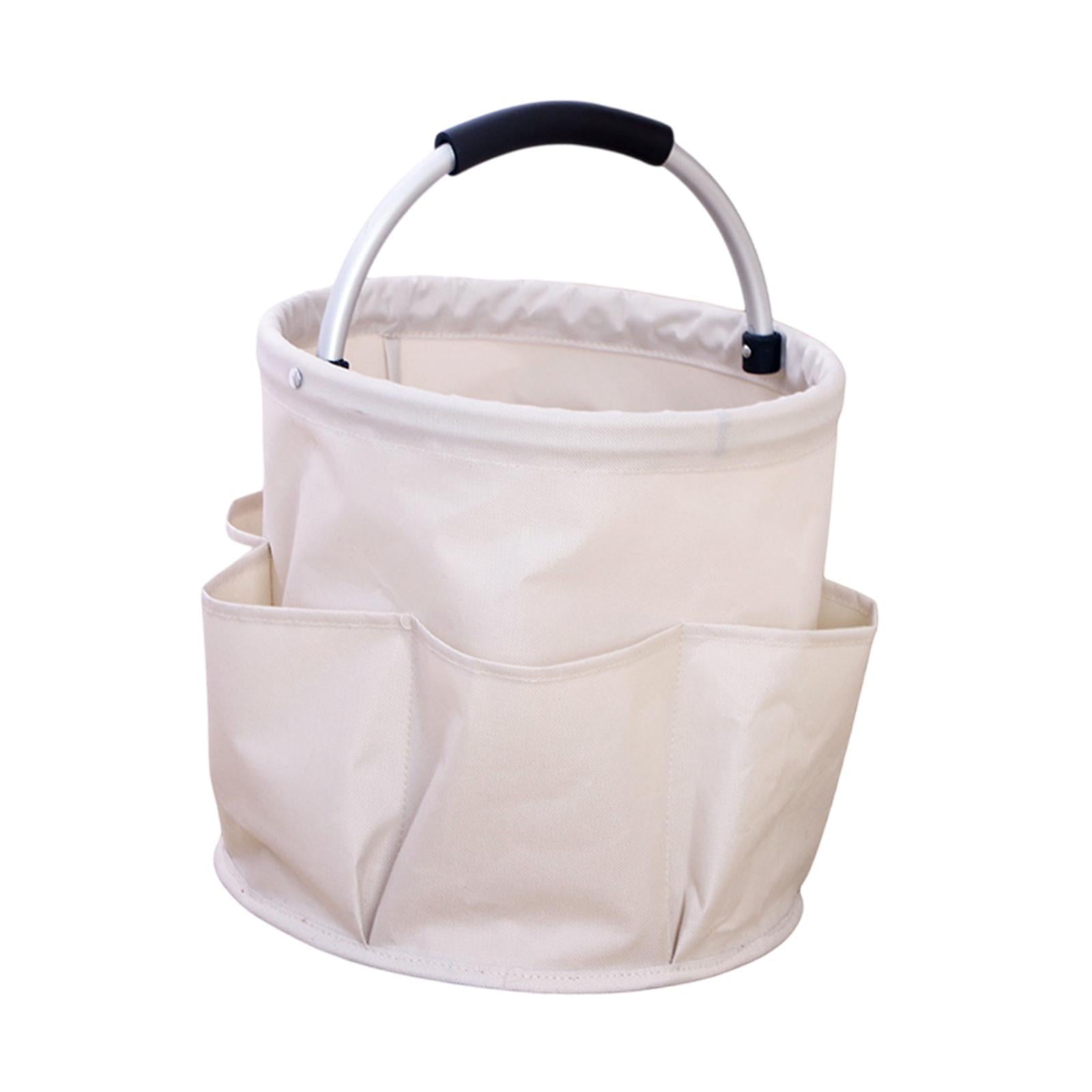 Garden Tool Bag Portable Folding Tool Organizer for Camping Travel Gardening White