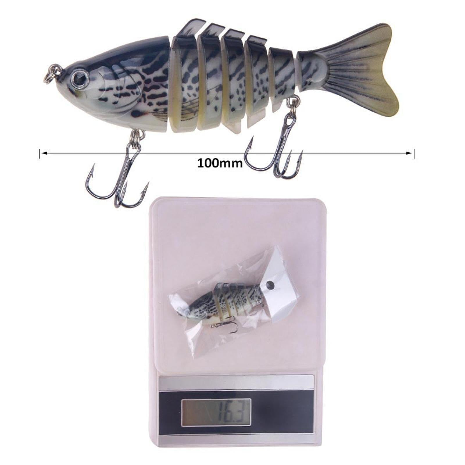 5 Pieces Swimbaits Hard Slow Sinking Fishing Lures for Walleye Bluegill Pike
