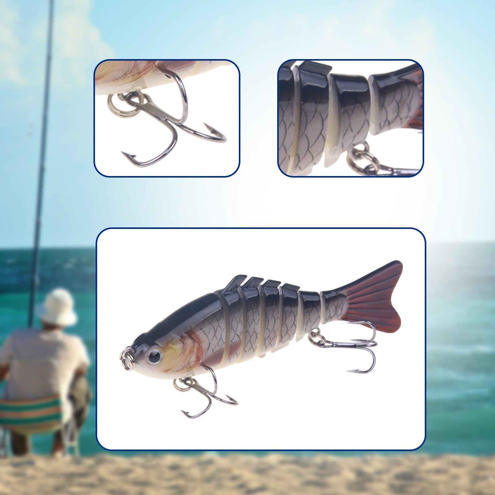 5 Pieces Fishing Lures Hard Baits Topwater Swimbaits for Catfish Pike Salmon