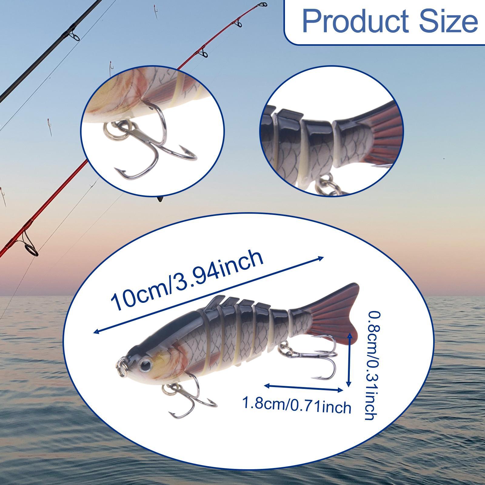 5 Pieces Fishing Lures Hard Baits Topwater Swimbaits for Catfish Pike Salmon