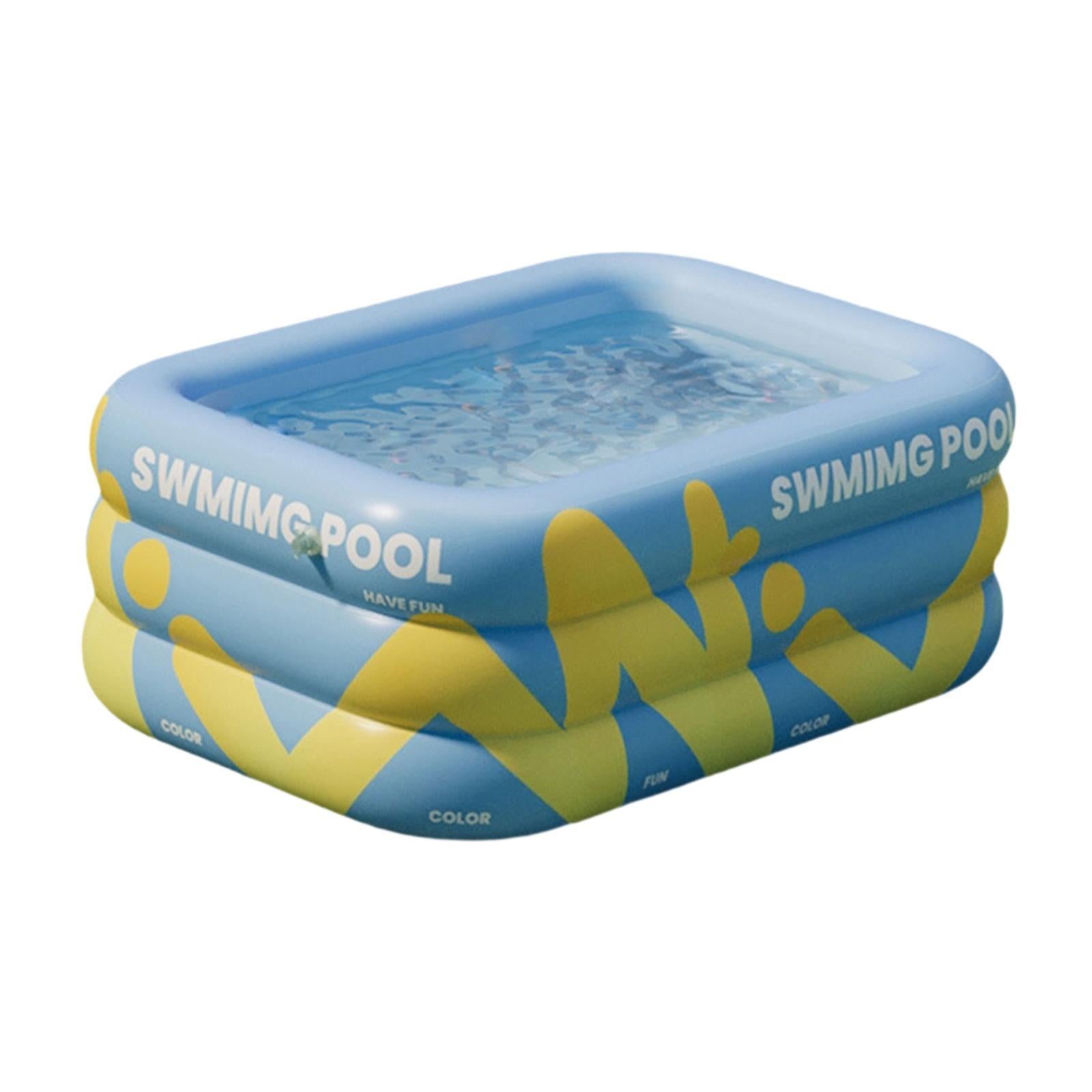 Inflatable Swimming Pool Paddling Pool for Kids and Adults Lawn Outdoor Blue 1.5m