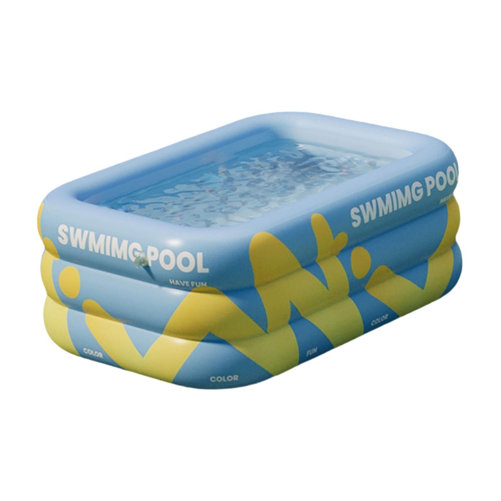 Inflatable Swimming Pool Paddling Pool for Kids and Adults Lawn Outdoor Blue 1.5m