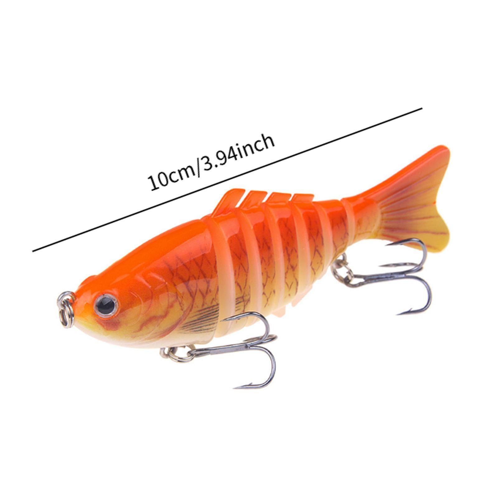 5x Swimbaits Realistic Multi Jointed Fishing Lures for Walleye Bluegill Bass