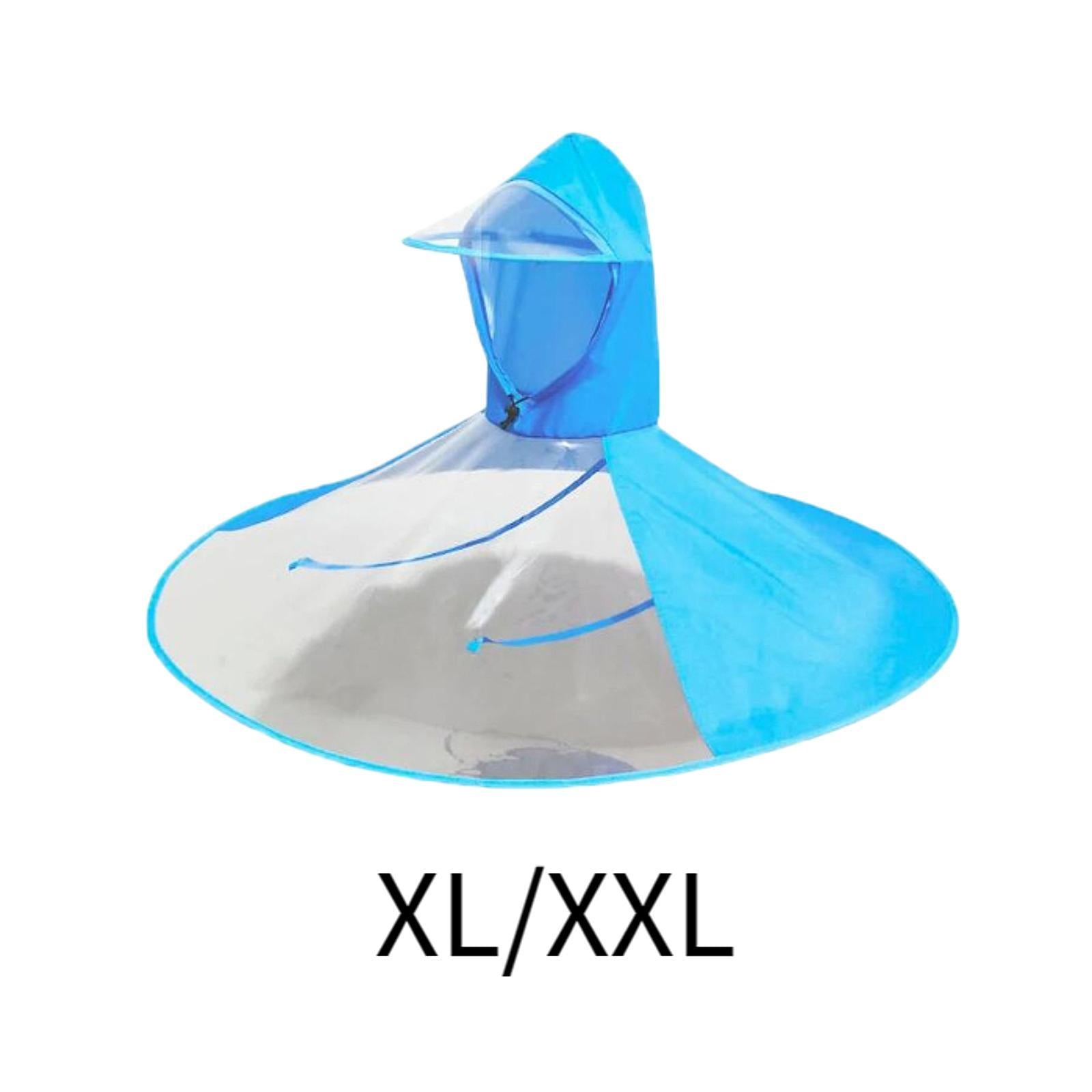 Head Umbrella Hat Folding Windproof Headwear for Hiking Climbing Backpacking XL