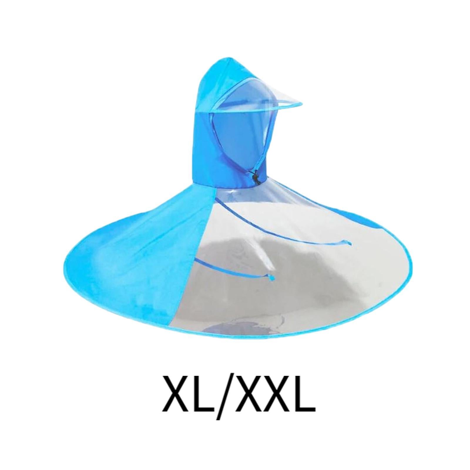 Head Umbrella Hat Folding Windproof Headwear for Hiking Climbing Backpacking XL