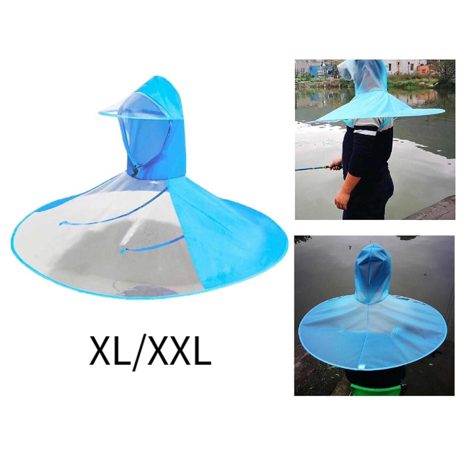 Head Umbrella Hat Folding Windproof Headwear for Hiking Climbing Backpacking XL