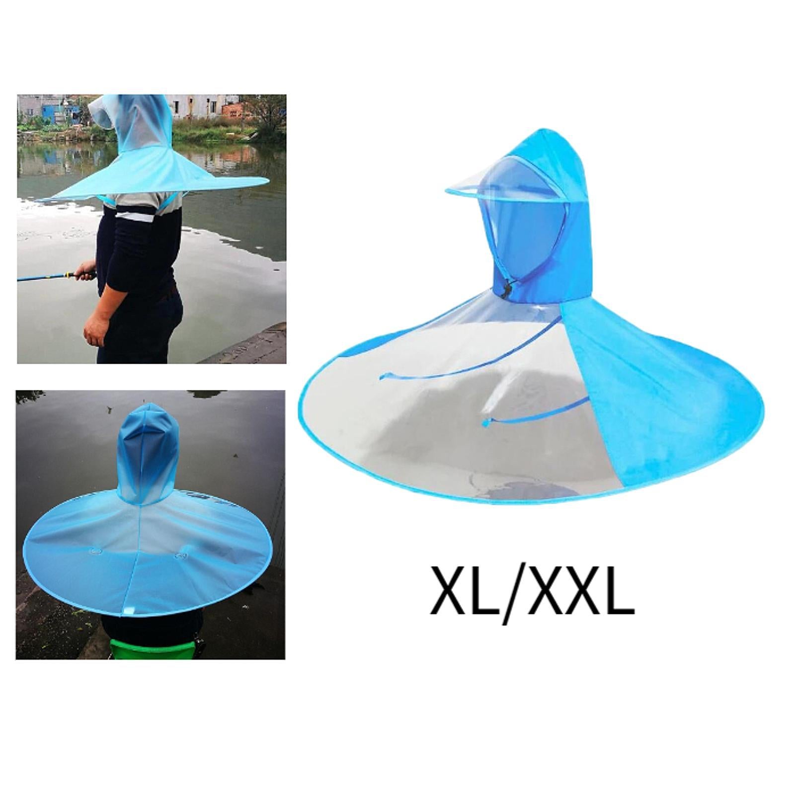 Head Umbrella Hat Folding Windproof Headwear for Hiking Climbing Backpacking XL