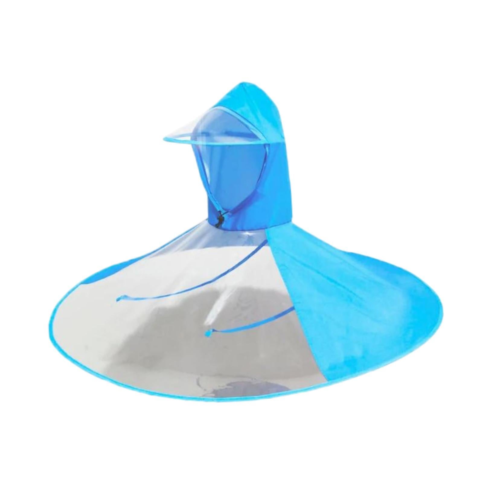 Head Umbrella Hat Folding Windproof Headwear for Hiking Climbing Backpacking XXL
