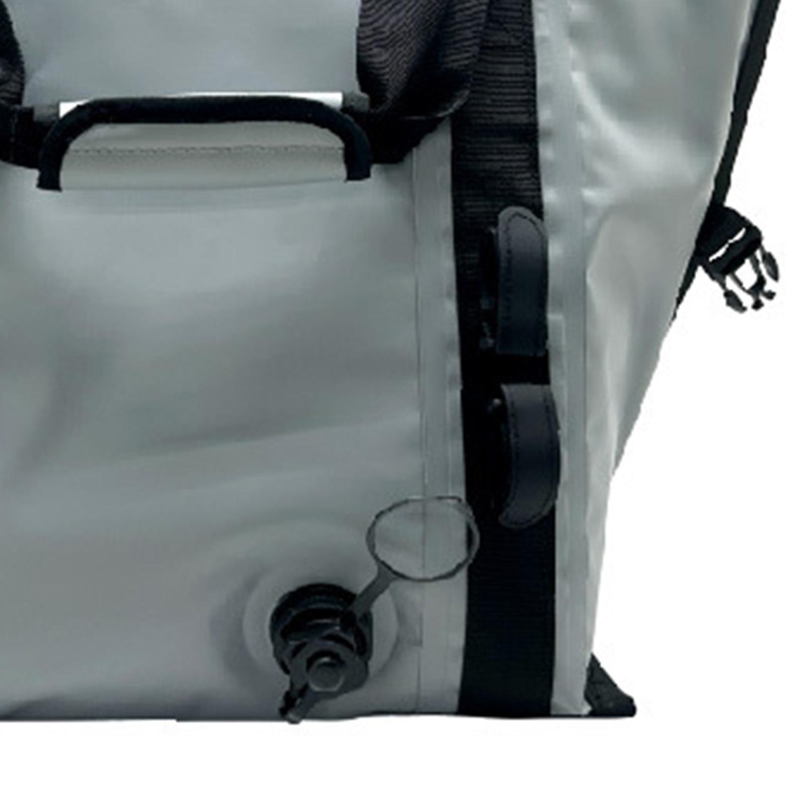 Fish Cooler Bag Thickened Zipper Closure Waterproof Fishing Handbag Fish Bag L Gray